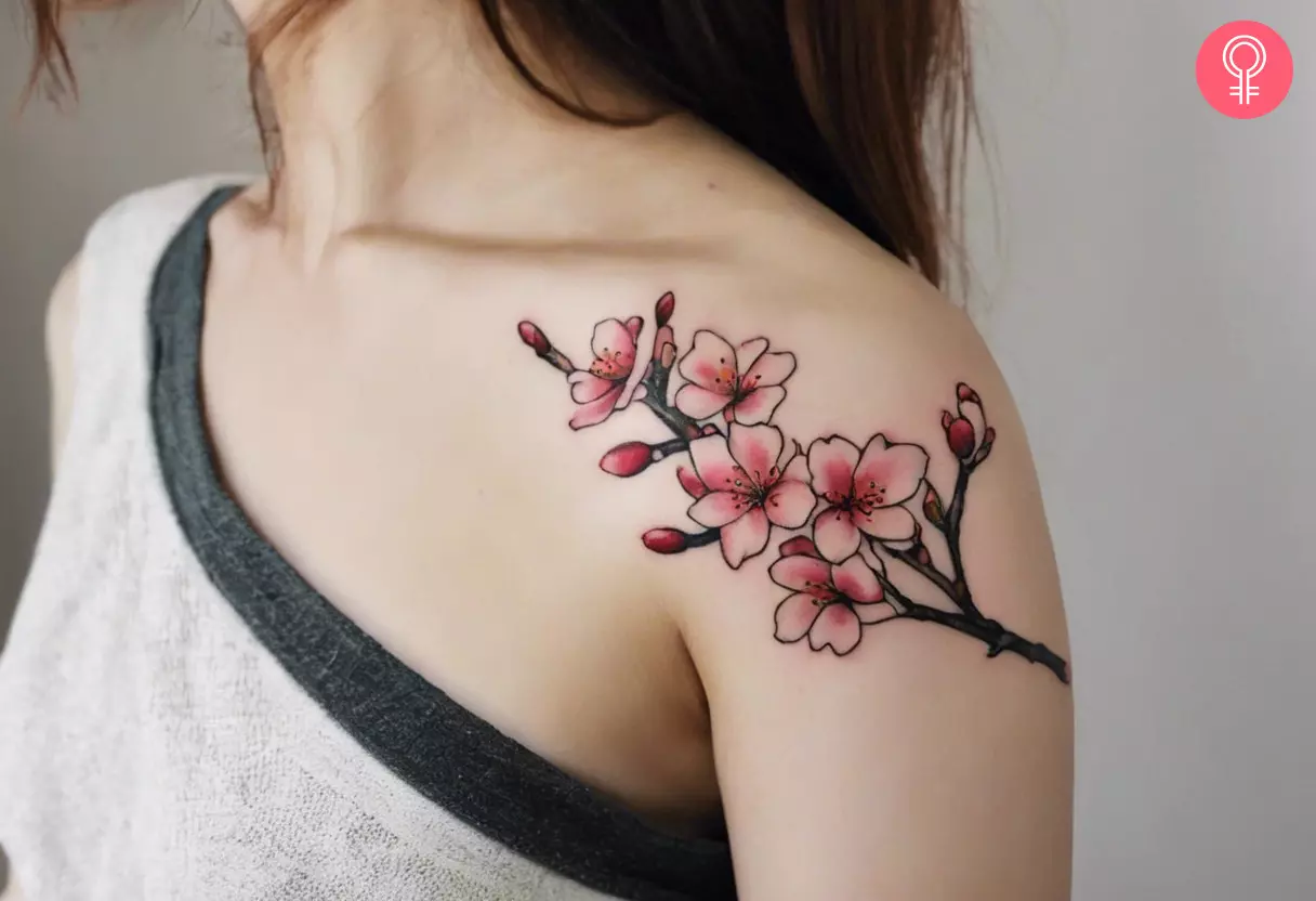 Aesthetic tattoo on the shoulder