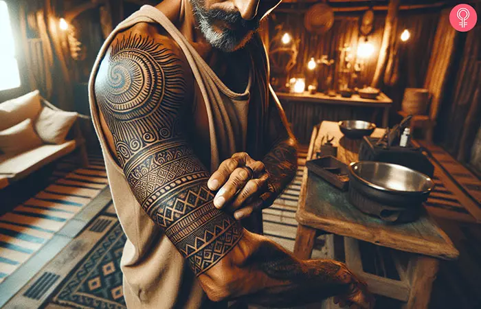 African Tattoo Sleeve