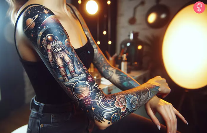 space tattoo sleeve