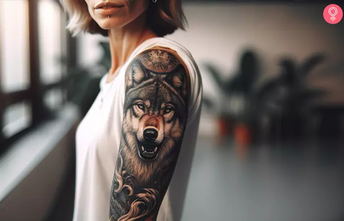 Badass tattoo design on the arm