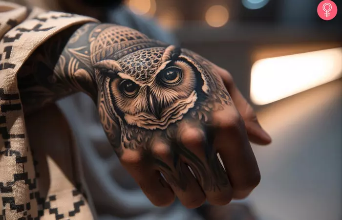 Badass tattoo design on the hand