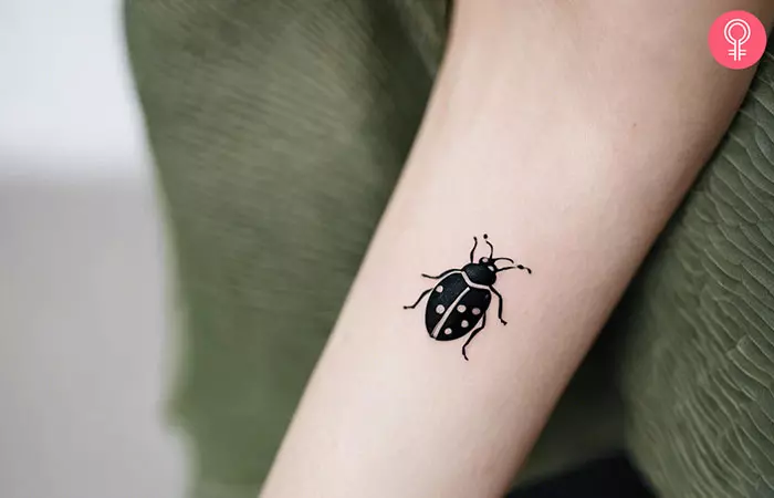 Black Ladybug Tattoo