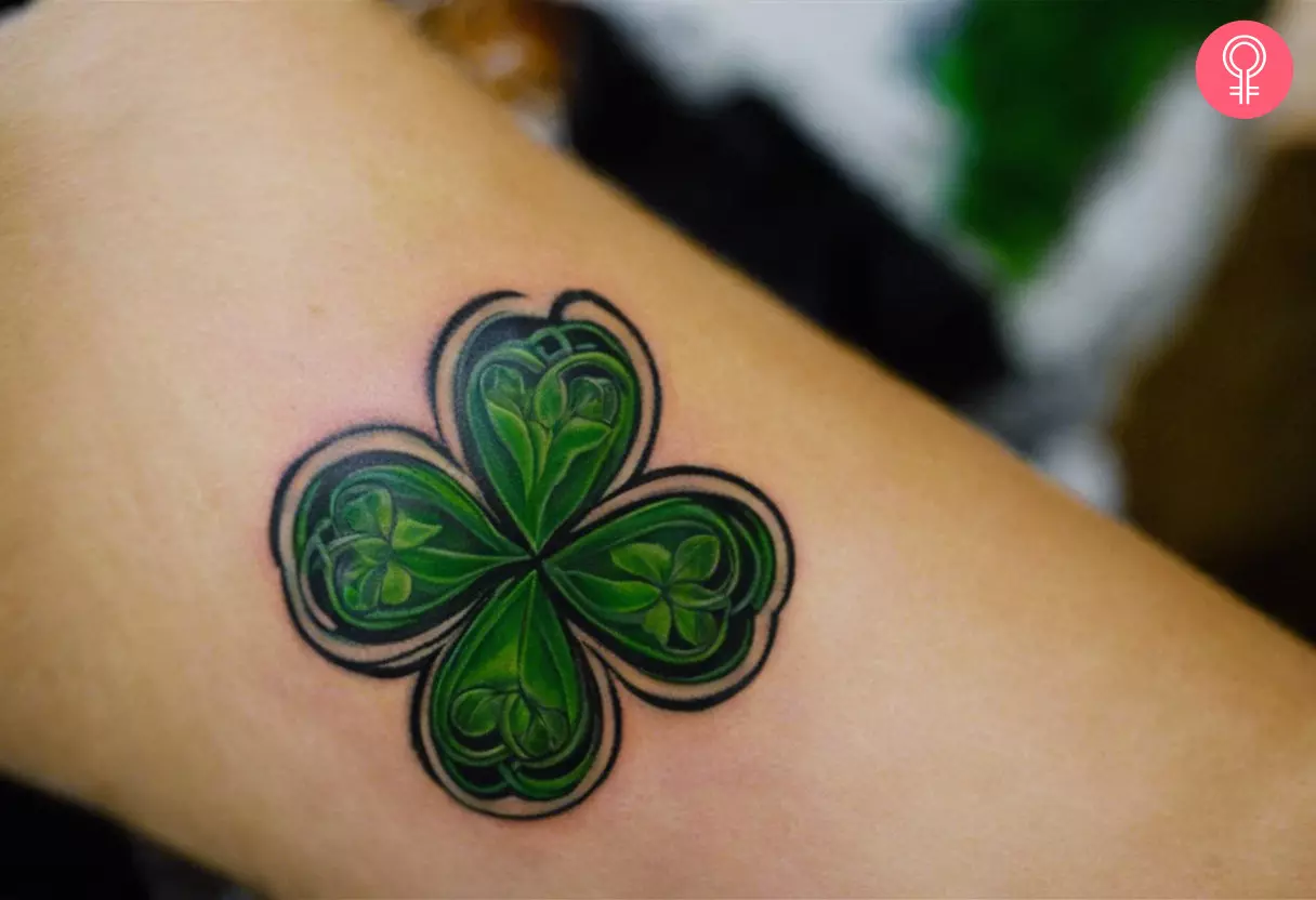 Celtic Four Leaf Clover Tattoo