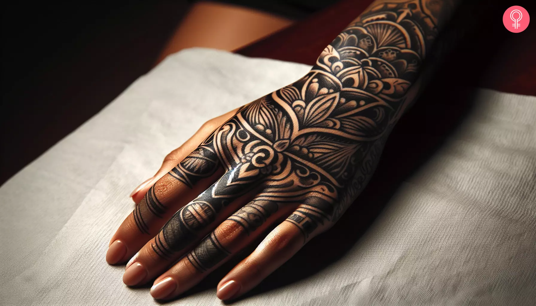 A Chicano tattoo on the hand