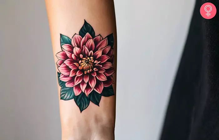 Dahlia Flower Tattoo