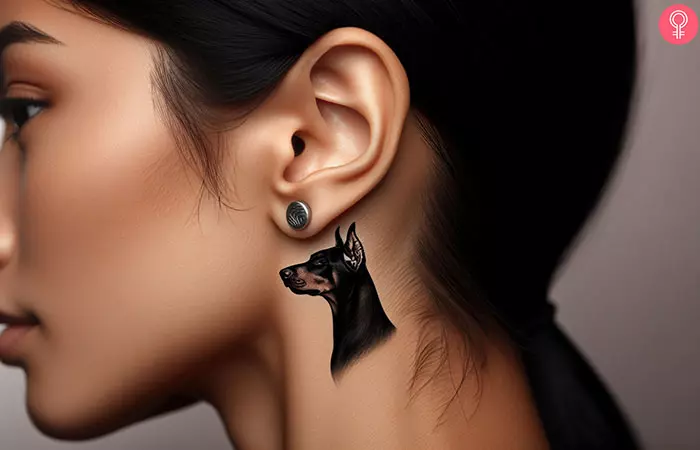 Doberman Ear Tattoo
