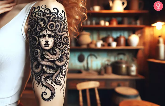 Egyptian African Medusa Tattoo
