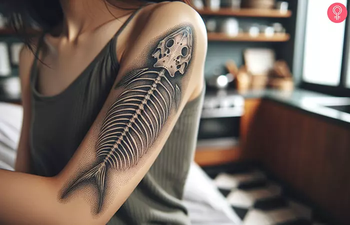 Fish Skeleton Tattoo