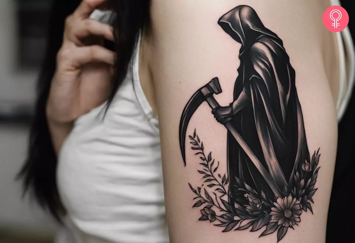 8 Amazing Scythe Tattoo Ideas For You - 39