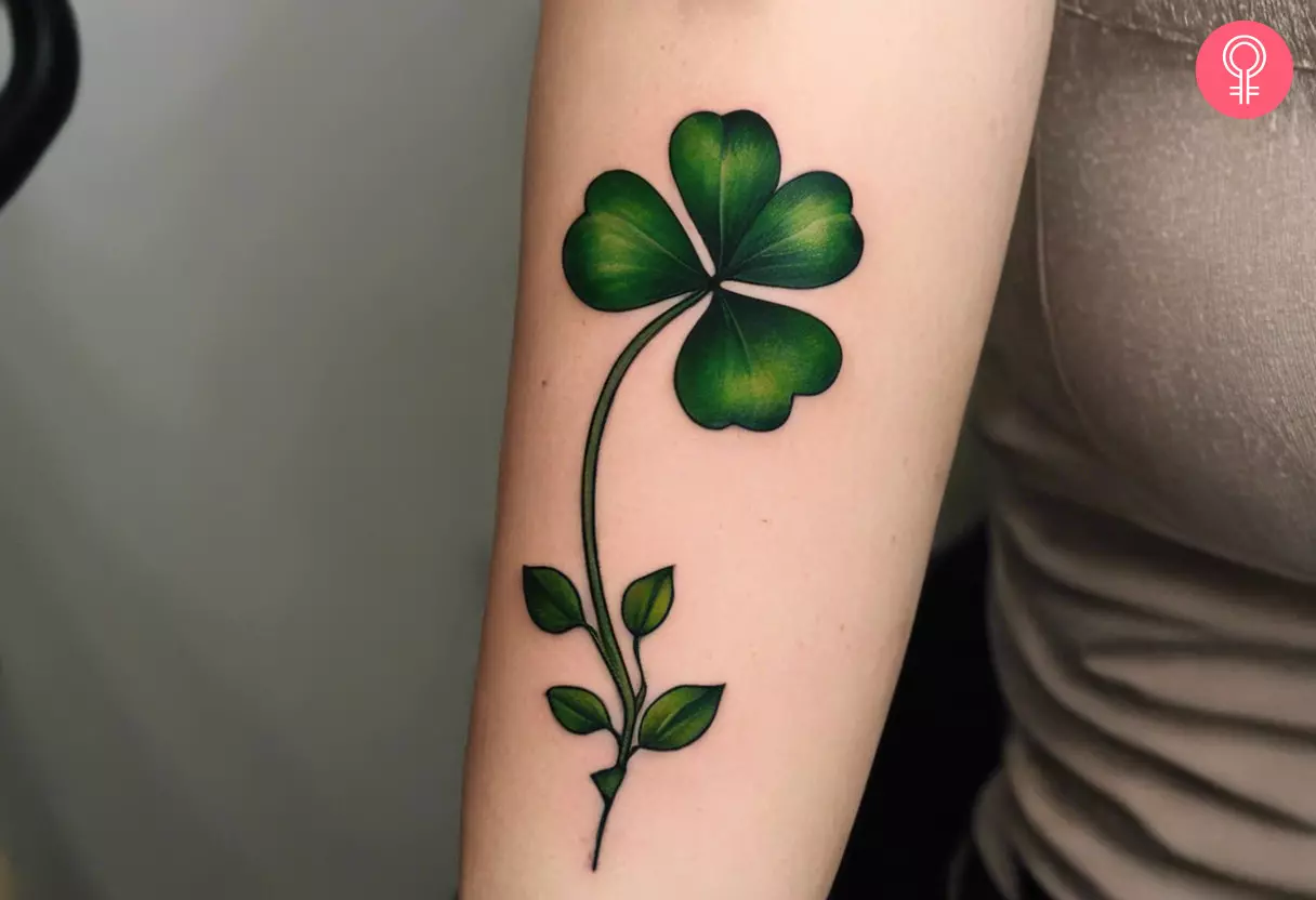 Irish Four Leaf Clover Tattoo