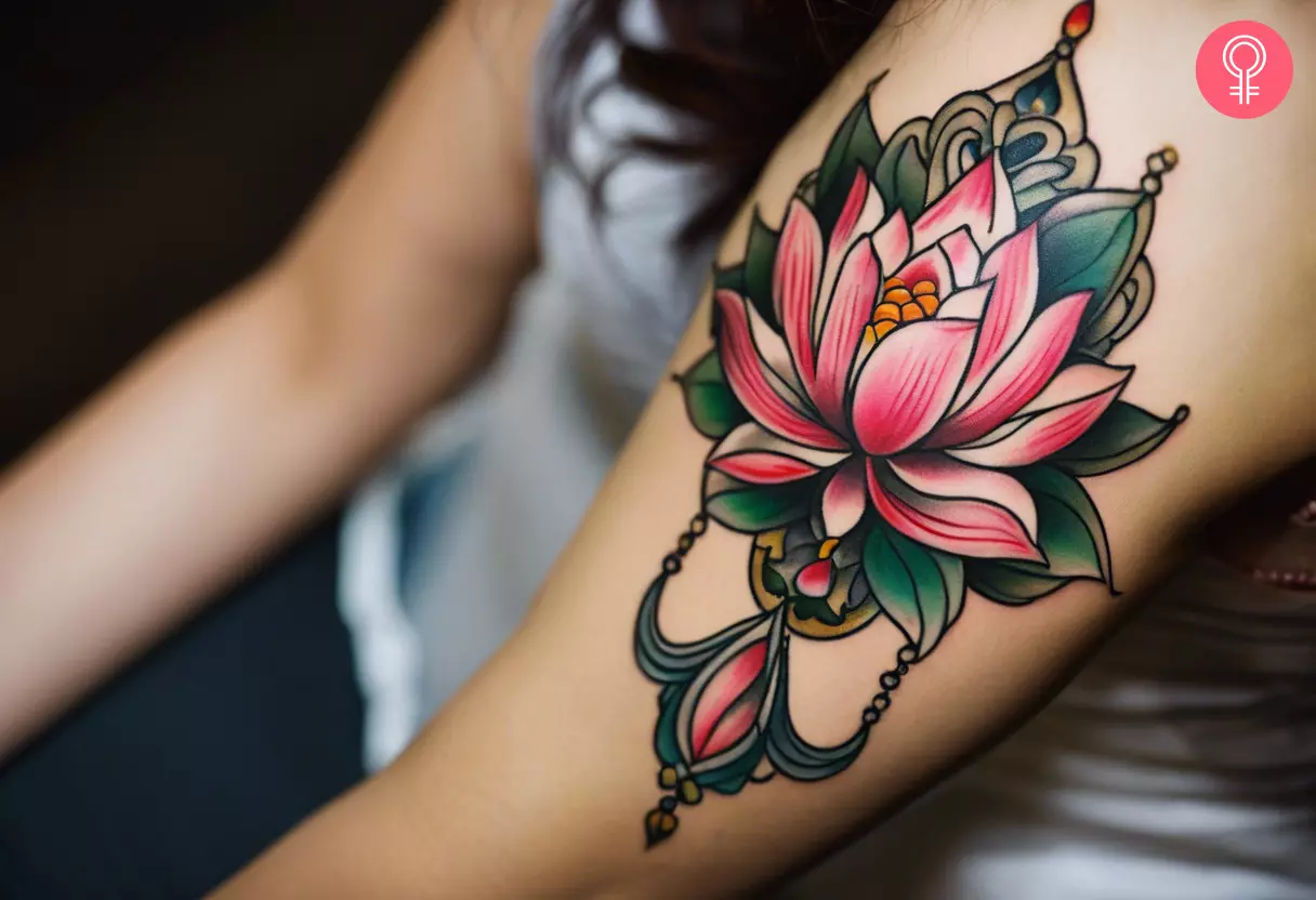 Lotus chandelier tattoo