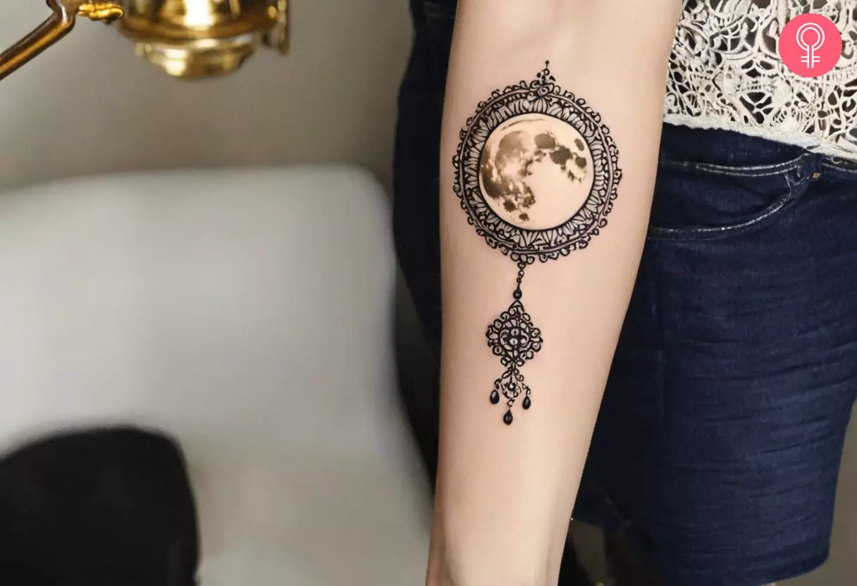 8 Beautiful Chandelier Tattoo Design Ideas - 45