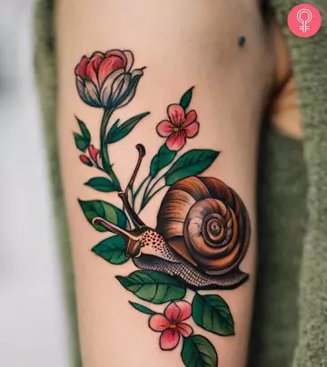 Snails, the epitome of patience and persistence, deserve a cherished spot on your skin!