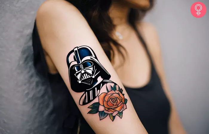 Star Wars tattoo on a woman’s arm