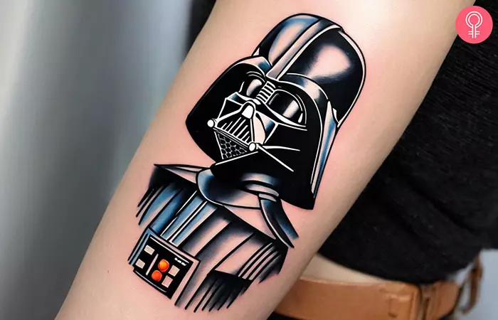 Star Wars tattoo on a woman’s forearm