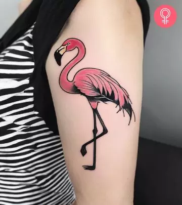 Bird tattoo on the arm of a woman