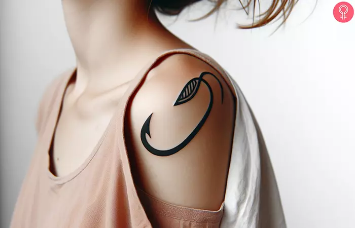 Women's Fish Hook Tattoo