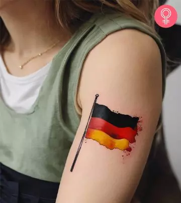 Heritage tattoo on the forearm of a woman