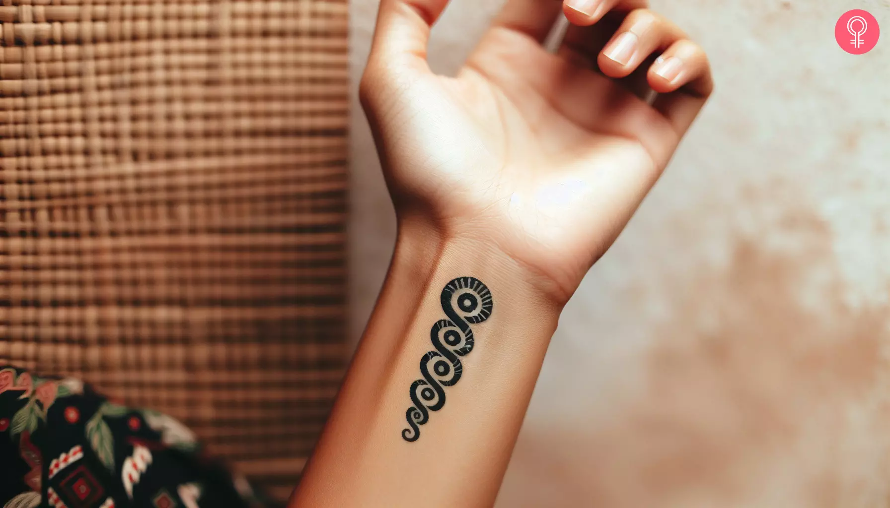 A helix resilience tattoo on the wrist