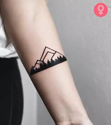 No better way to show your determination and strength than wearing a mountain tattoo.