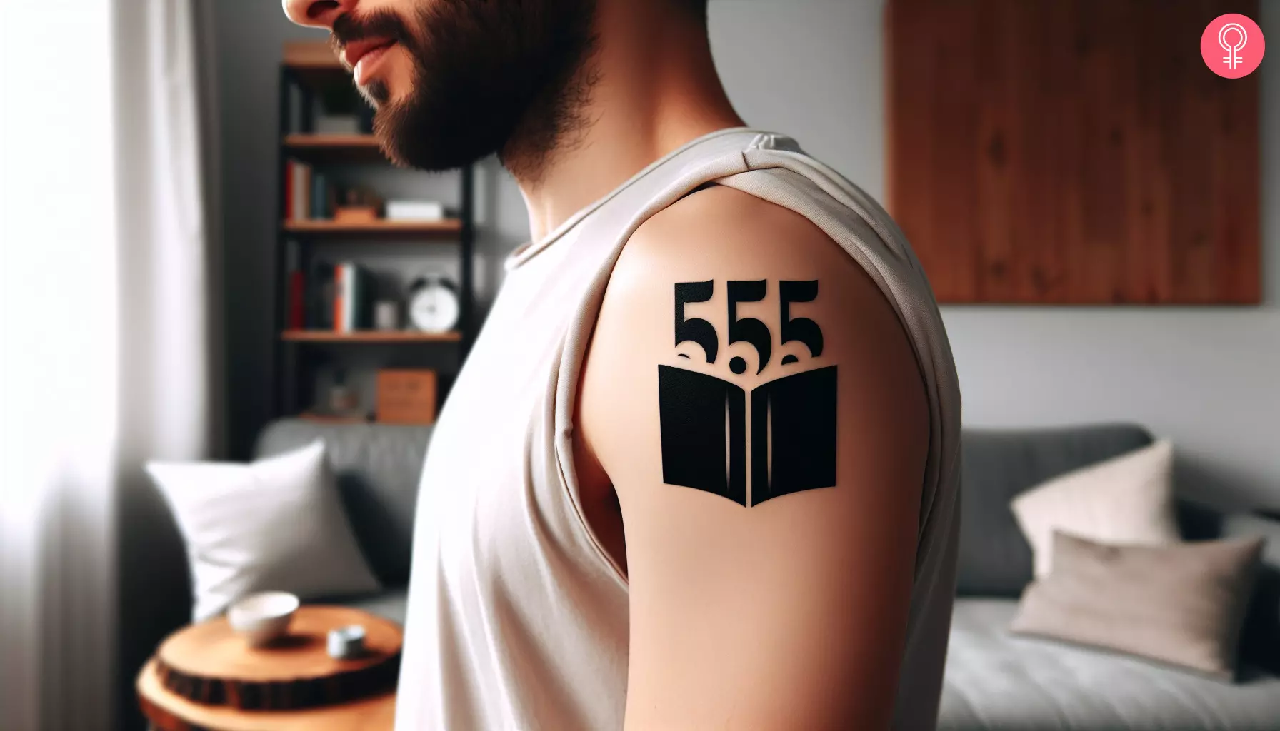 A man with a 555 tattoo on his upper arm