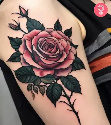 Beautiful rose vine tattoo designs