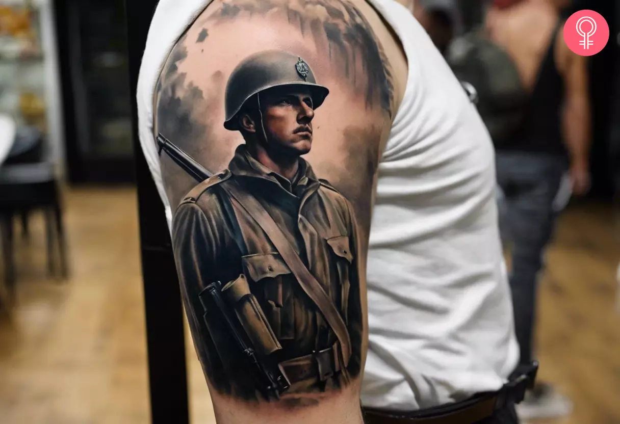 German soldier tattoo for guys