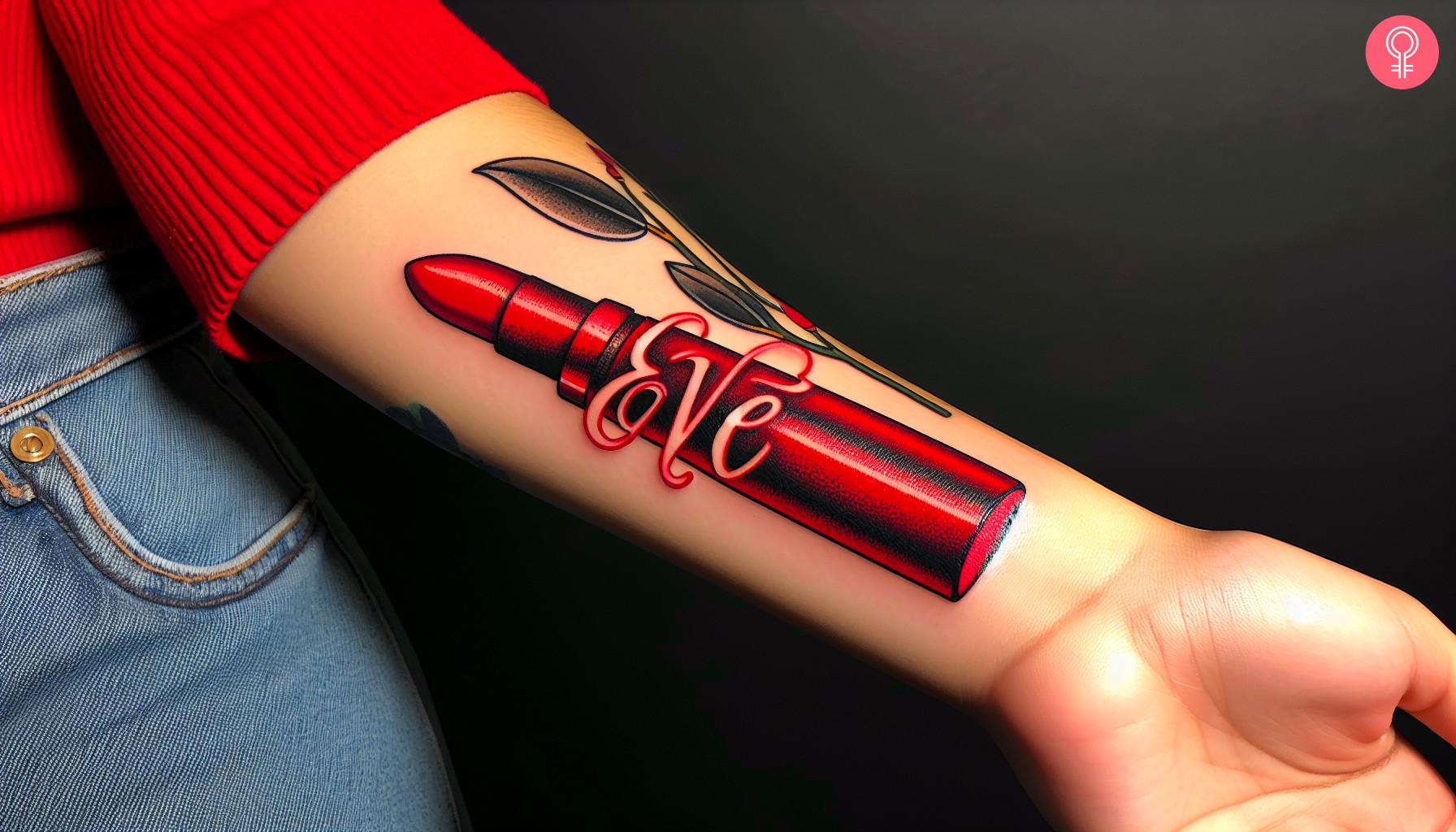 Lipstick Name Tattoo