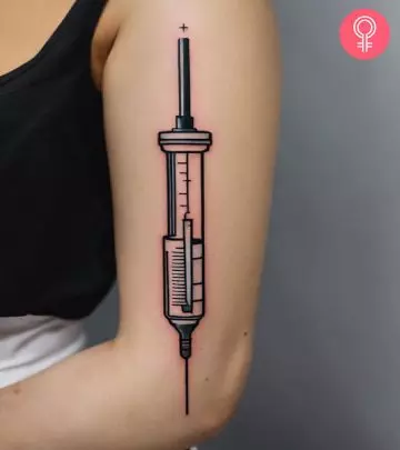 German flag tattoo on the arm