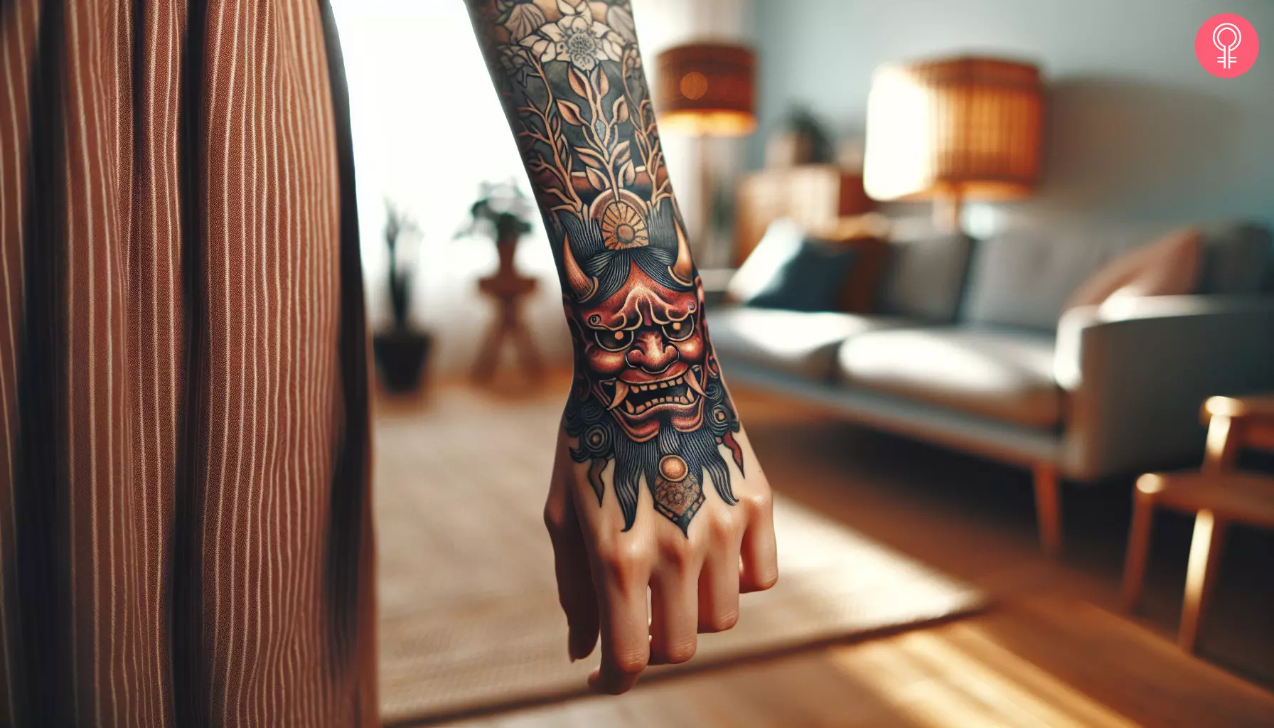 An oriental tattoo on the hand