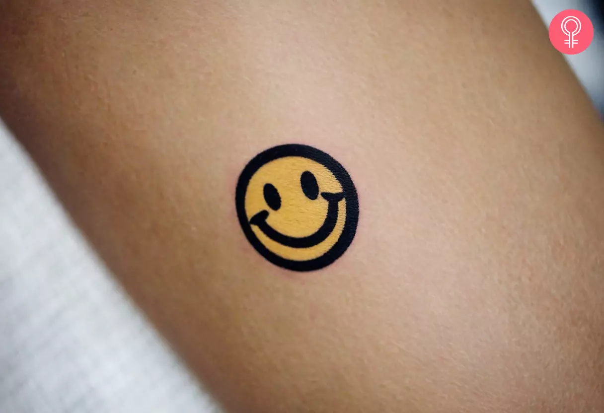 Smiley Face Tattoo Meaningful Ink That Sparks Joy And Self Expression Smiley Face Tattoo Meaningful Ink That Sparks Joy And Self Expression