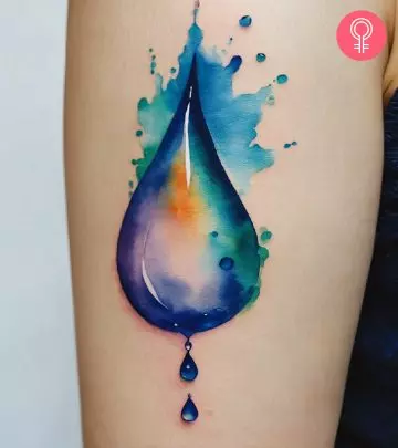 Aesthetic galaxy tattoo on the arm