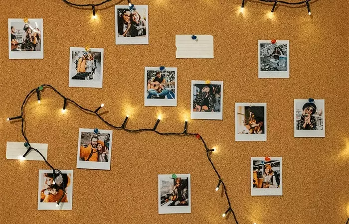 creating a memory board is one of the things for couples to do at home