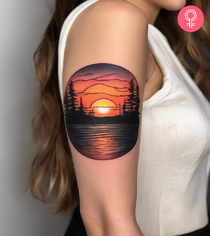 Etch a sunset sketch on your skin and eternally appreciate this beautiful spectacle.