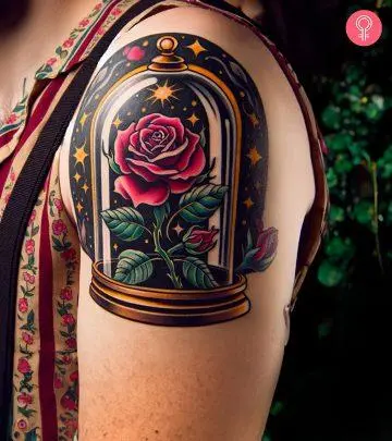 Purple rose tattoo designs