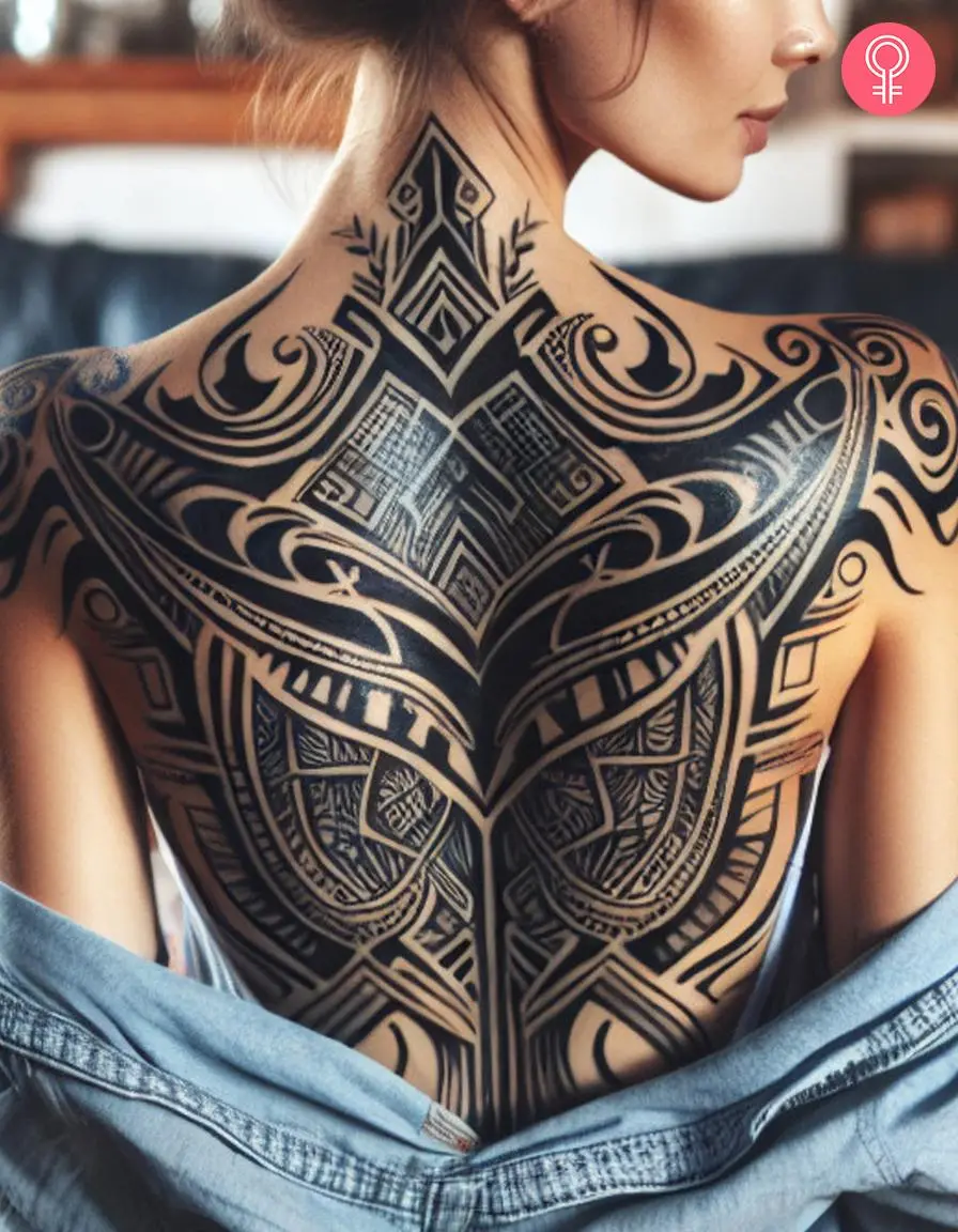 Honor your culture’s legacy with prominent back pieces.