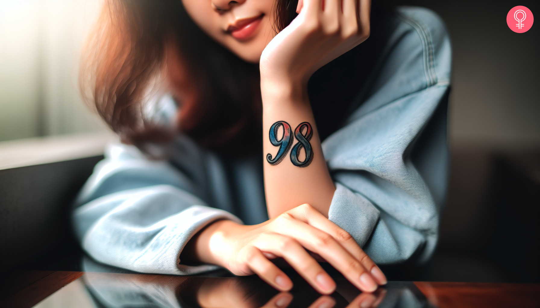 98 tattoo on the wrist for females