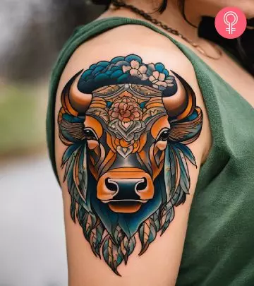 Women With Taurus Tattoo On Their Arm