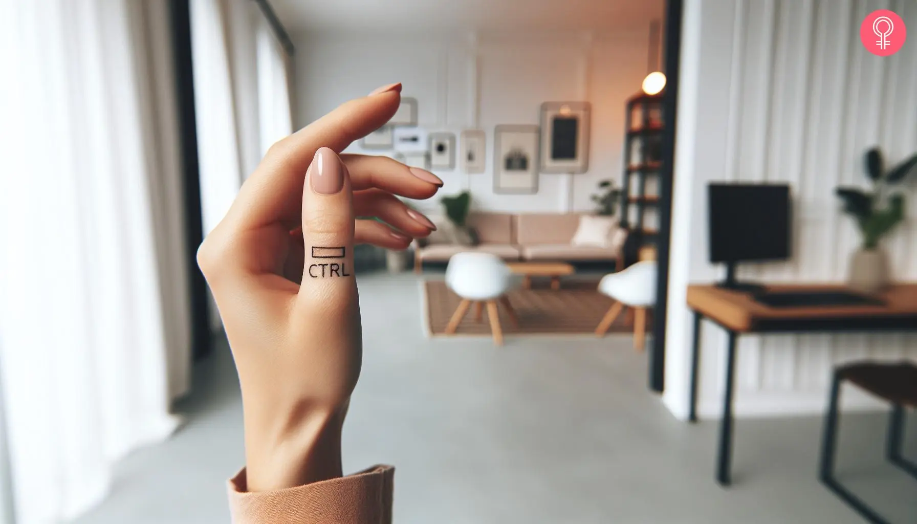 A ctrl finger tattoo