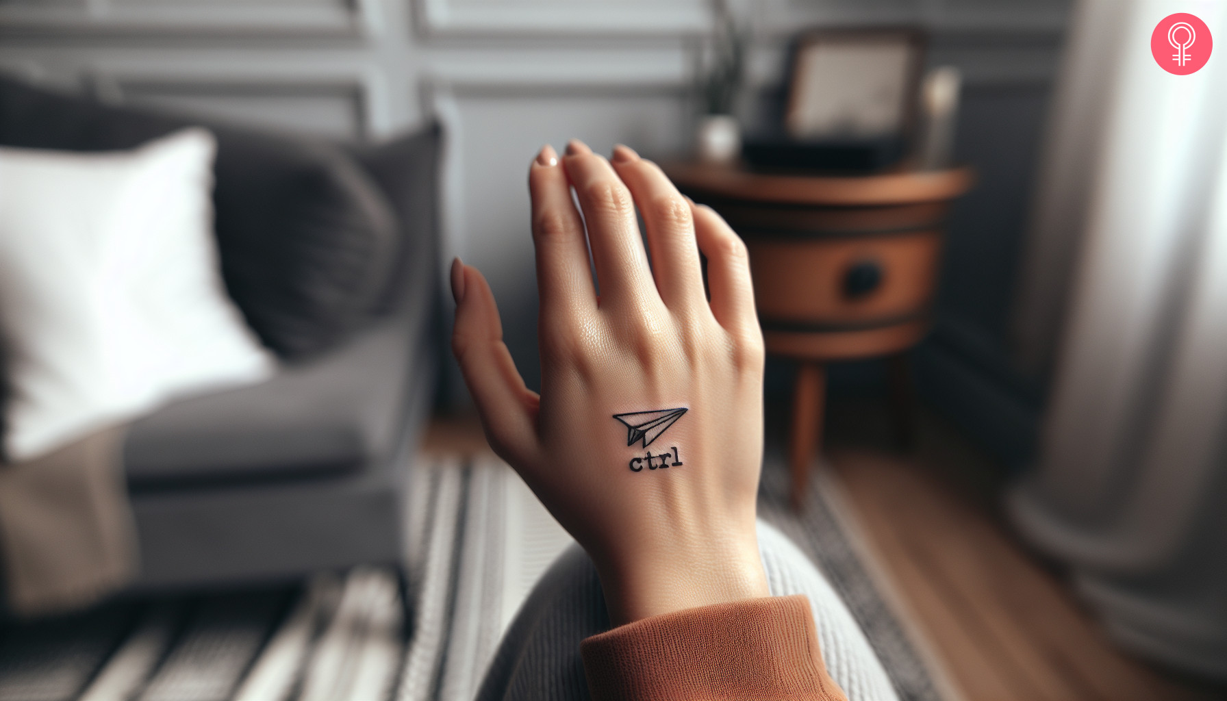 A ctrl hand tattoo