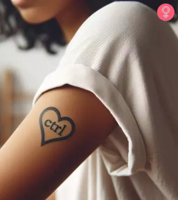 Woman with an euphoria tattoo on the forearm