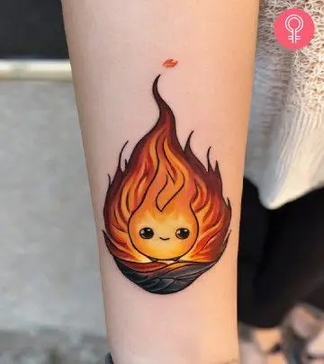 Ink the spirit of a fire demon on your skin to embrace your fiery and unwavering soul. 