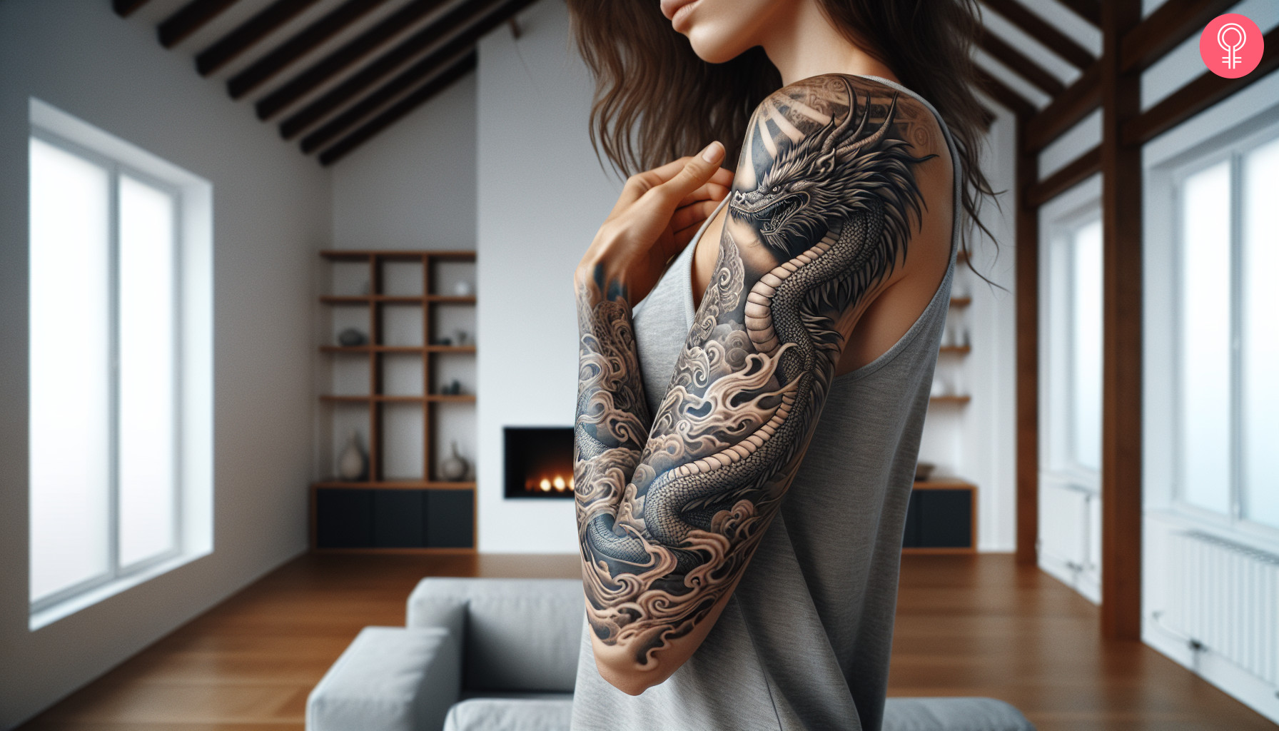 A dragon fantasy tattoo