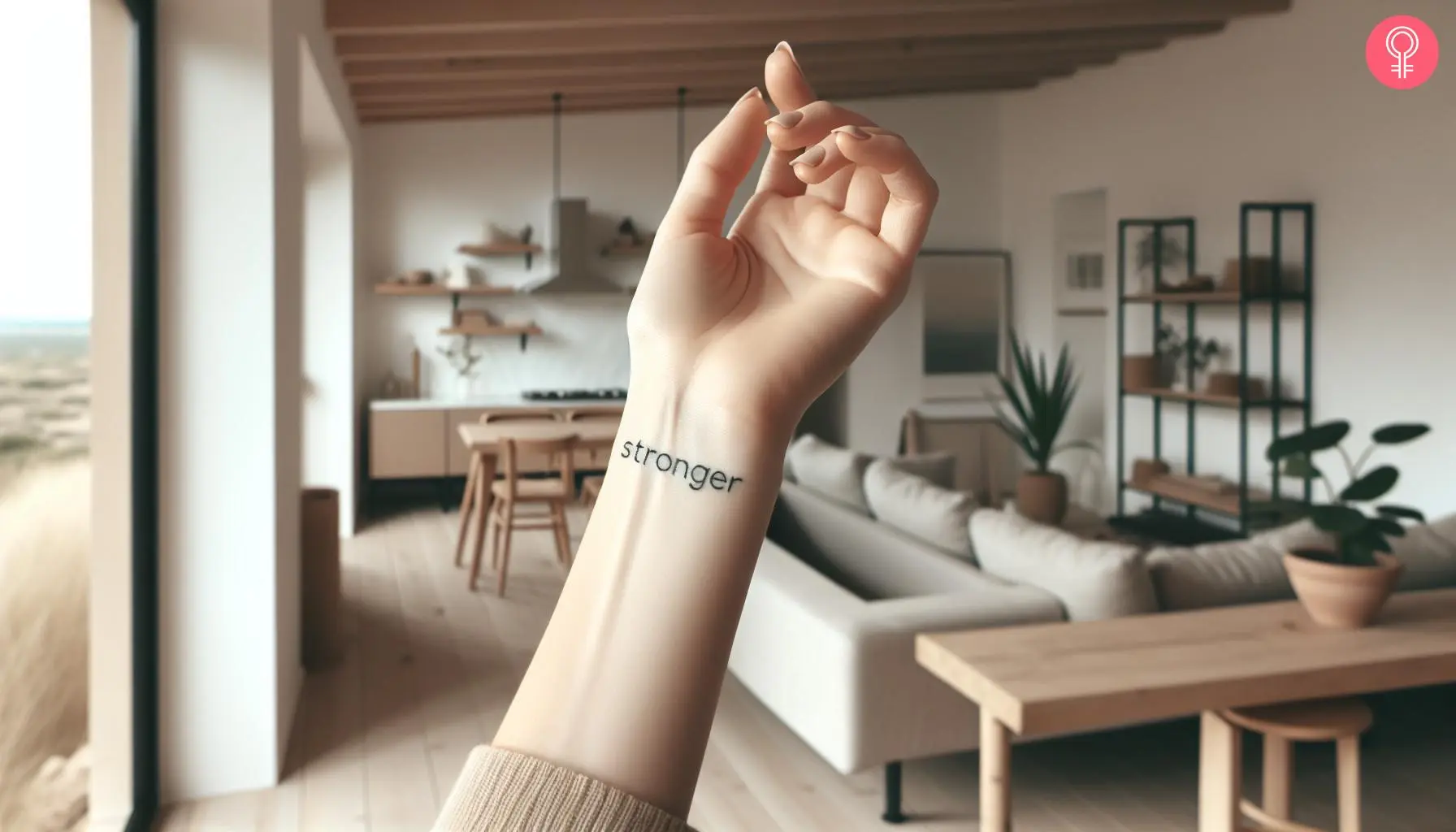 A fitness wrist tattoo