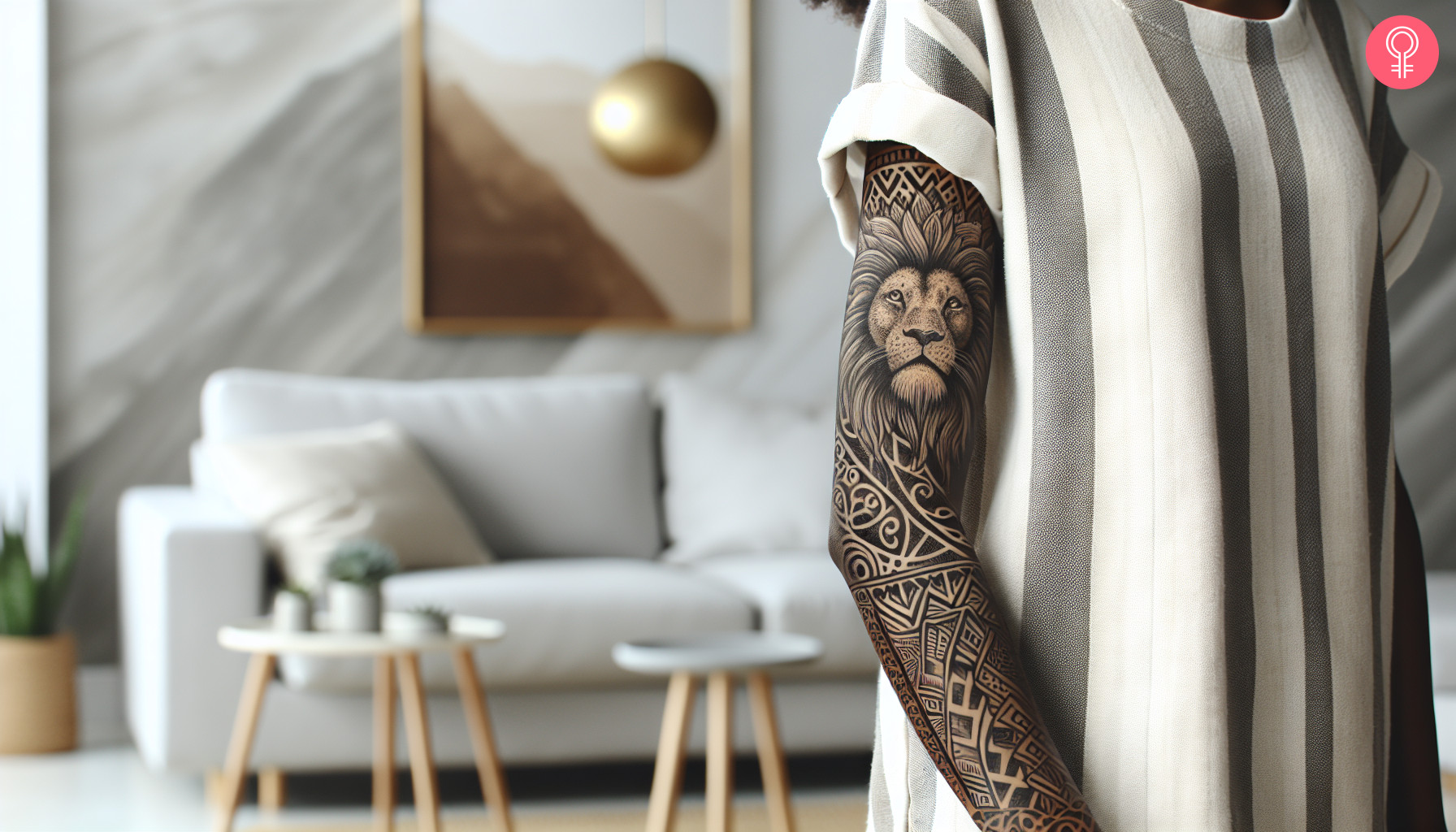 A lion of Judah tattoo sleeve