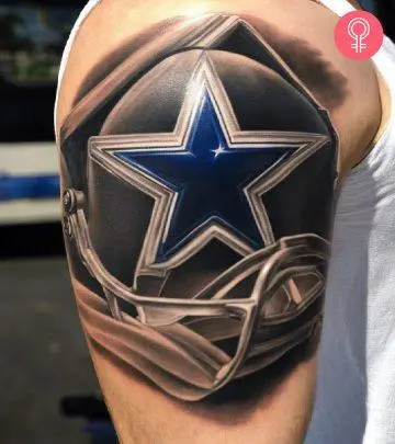 Show your die-hard support of your favorite American football team with some unique body art.