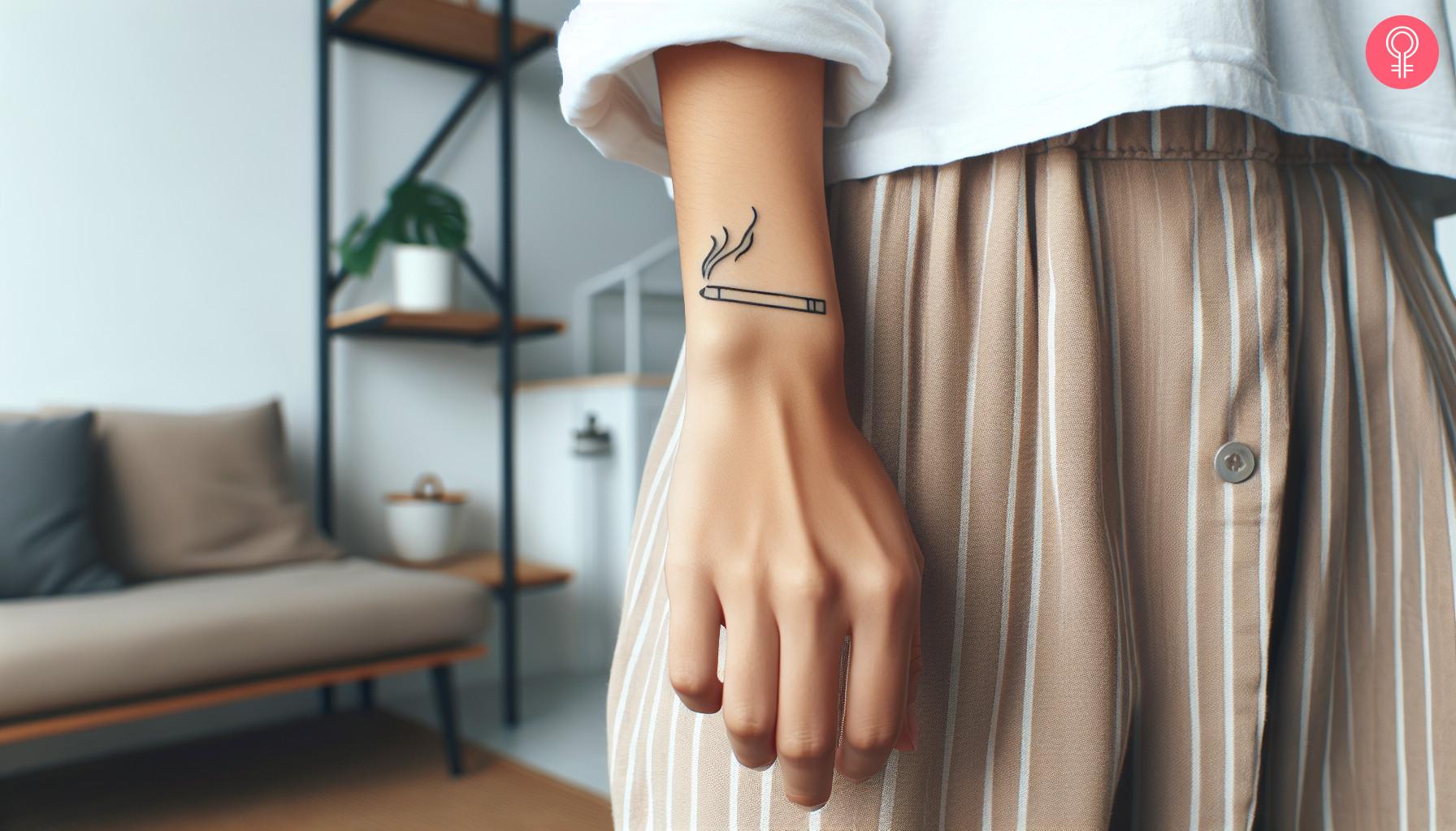 8 Stylish Cigarette Tattoo Ideas With Their Meanings - 52