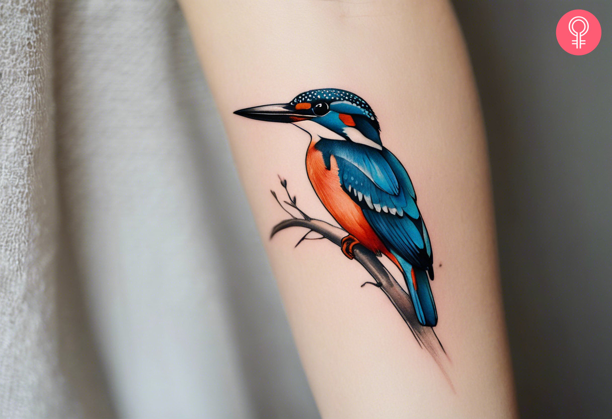 8 Simple Kingfisher Tattoo Ideas With Meaning - 12