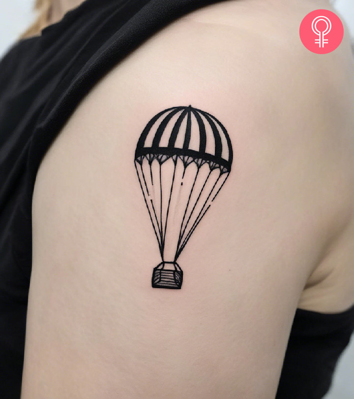 Embrace adventure, courage, and freedom of the skies with parachute tattoos! 