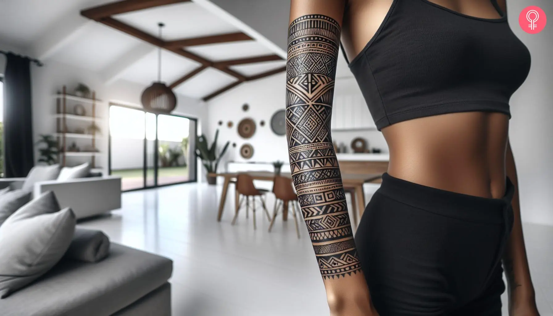 An African warrior tattoo sleeve